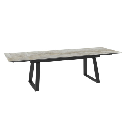 Стол MILANA-200, раздвижной 200(45+45)x98, STONE GOLD PREMIUM CER/ЧЕРНЫЙ MILANA 200